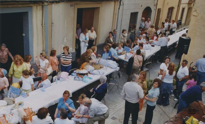 Setena trobada de puntaires durant la Festa Major de Sant Isidre