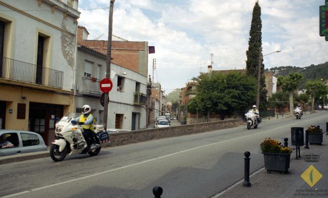 Moment del pas per la Palma de la 85 Volta Ciclista Catalunya