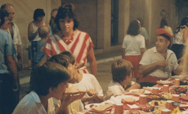 Sopar de Festa Major al carrer Santa Maria