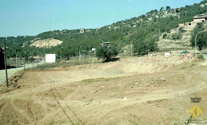 Terrenys preparats per a la construcció del poliesportiu de la Unió Esportiva la Palma