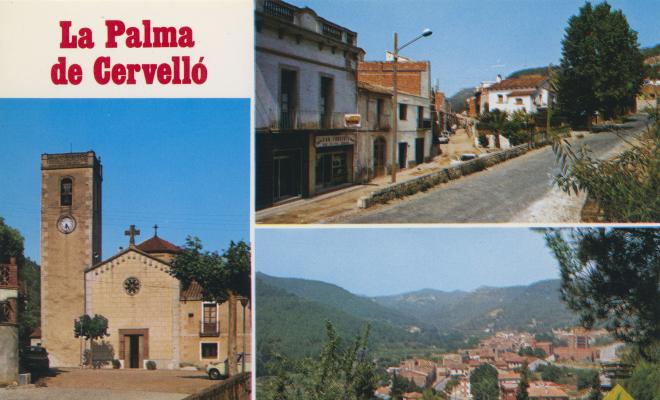 Postal amb diverses vistes de la Palma de Cervelló