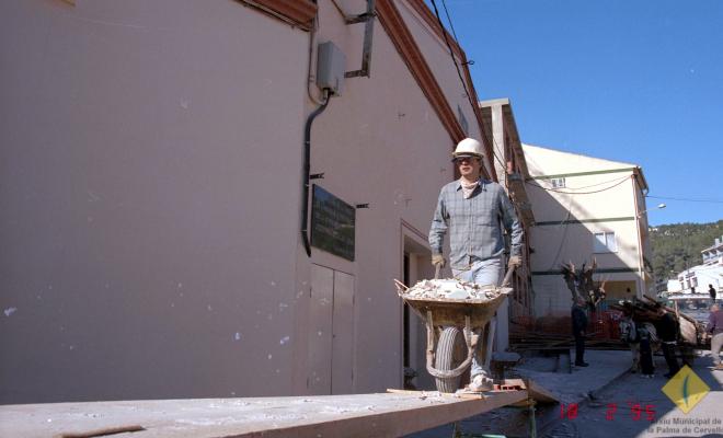 Retirada de la runa durant les obres de manteniment de l'Aliança Palmarenca