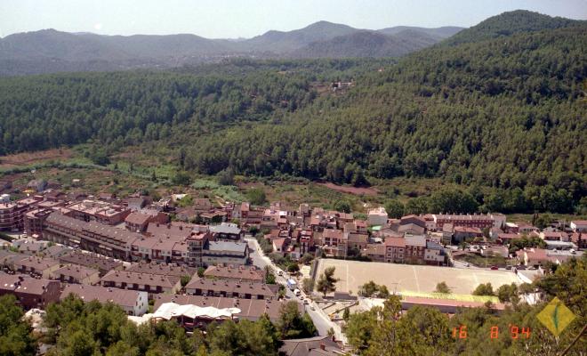 Vista panoràmica de la Palma amb el camp de futbol