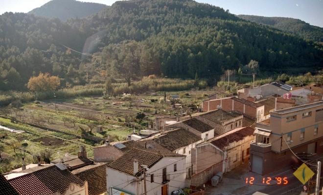 Vista dels horts i la riera de la Palma