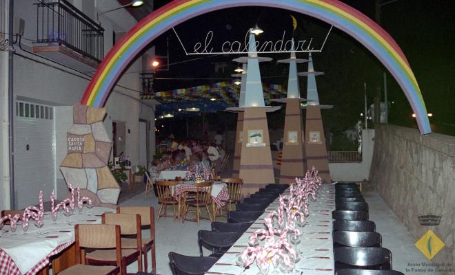 Sopar de Festa Major al carrer Santa Maria