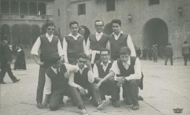 La colla Els cors catalans a Montserrat