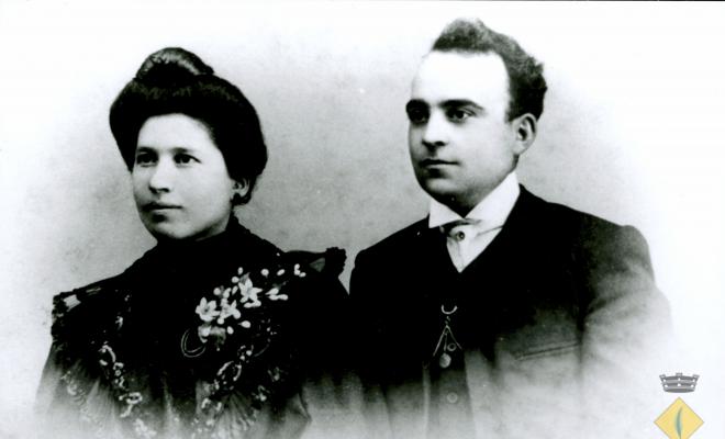 Retrat d'estudi pel casament de Cinta Casas Roca i Joan Ollé Massana
