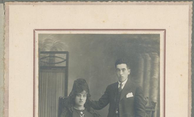 Retrat de noces de Teresa Planas i Jaume Romagosa