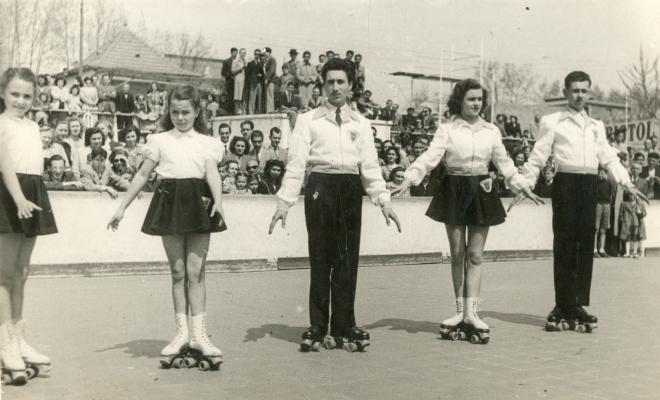 inauguració de la pista d'Hoquei i patinatge artístic a la Piscina Vella