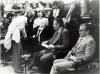 Públic assistent a l'acte de presa de possessió del nou govern resultant de les eleccions municipals del maig de 1983. Sabadell