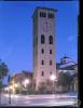 Campanar de l'església de Sant Oleguer de nit