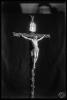 Crist de fusta de tres claus, estil barroc. Monestir de Sant Cugat del Vallès
