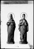 Imatges de Sant Cosme i Sant Damià, patrons del col·legi de metges, existents a l'església de Sant Feliu. Sabadell
