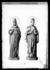 Imatges de Sant Cosme i Sant Damià, patrons del col·legi de metges, existents a l'església de Sant Feliu. Sabadell