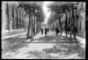 Principi de la Rambla de Sabadell, a l'esquerra la façana del cafè-teatre Euterpe. Sabadell