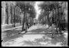 Principi de la Rambla de Sabadell, a l'esquerra la façana del cafè-teatre Euterpe. Sabadell