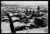 Panoràmica de Sabadell nevat des del campanar de Sant Feliu. Sabadell