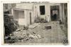 Façana de la Federación Obrera de Sabadell amb impactes de bala en motiu de la Vaga general. Carrer de l'Estrella. Sabadell. Edició postal.