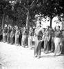 Fira de setembre. Desfilada i actes politicomilitars, a l'actual Parc de l'Hort de l'Abat-Jardins del Paga-li Joan.