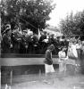 Fira de setembre. Desfilada i actes politicomilitars, a l'actual Parc de l'Hort de l'Abat-Jardins del Paga-li Joan.