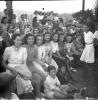 Celebració a Valldoreix. Gegants, capgrossos, bastoners, orquestra i balls tradicionals, davant de l'església de Sant Cebrià.