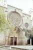 Façana principal del Monestir, de Sant Cugat del Vallès.