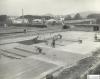Obres de construcció de la pista poliesportiva al costat del camp de futbol i zona esportiva 