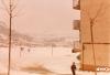 Infants jugant amb la neu a Montornès Nord