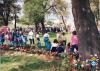 Concentració infantil i ofrena floral a l'Àlbula commemorativa. Celebració del 150è aniversari del naixement de Verdaguer