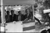 Inauguració dels monòlits de la ruta Verdaguer. Joaquim Xicoy i Bassegoda, president del Parlament de Catalunya, Miquel Masramon Tenas, alcalde de Folgueroles