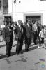 Processó de la Verge dins els actes de la Festa Major. Miquel Masramon Tenas, alcalde de Folgueroles, Jaume Torres i Climent Villegas regidors