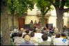 Parlaments institucionals de Festa Verdaguer a càrrec de Maria Mercè Miró que va editar Jovenívoles, Gil Orriols, alcalde de Folgueroles i Carme Torrents, directora de la casa museu Verdaguer