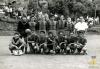 Equip de futbol de la Unió Esportiva la Palma abans de l'inici d'un partit