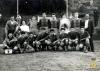 Equip de futbol de la Unió Esportiva la Palma abans de l'inici d'un partit