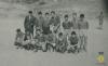 Equip de futbol de la Unió Esportiva la Palma abans de l'inici d'un partit
