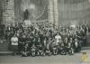 Grup de pelegrins de la Palma i altres poblacions a Lourdes, davant la capella de Santa Bernadeta de la Basílica de Nostra Senyora del Rosari