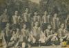 Equip de futbol de la UE la Palma abans de l'inici d'un partit